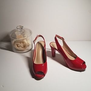 Peep Toe Red Heels